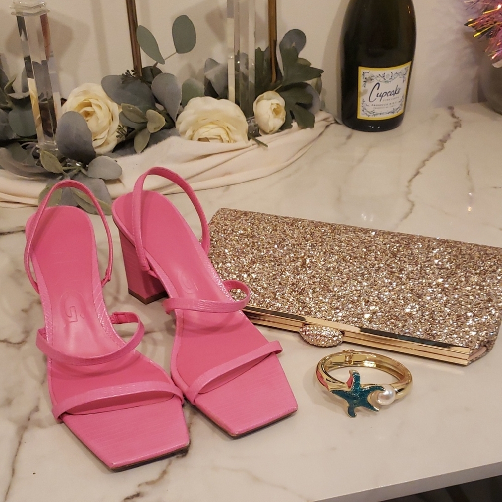 Mango Vibrant Pink Strappy Heels